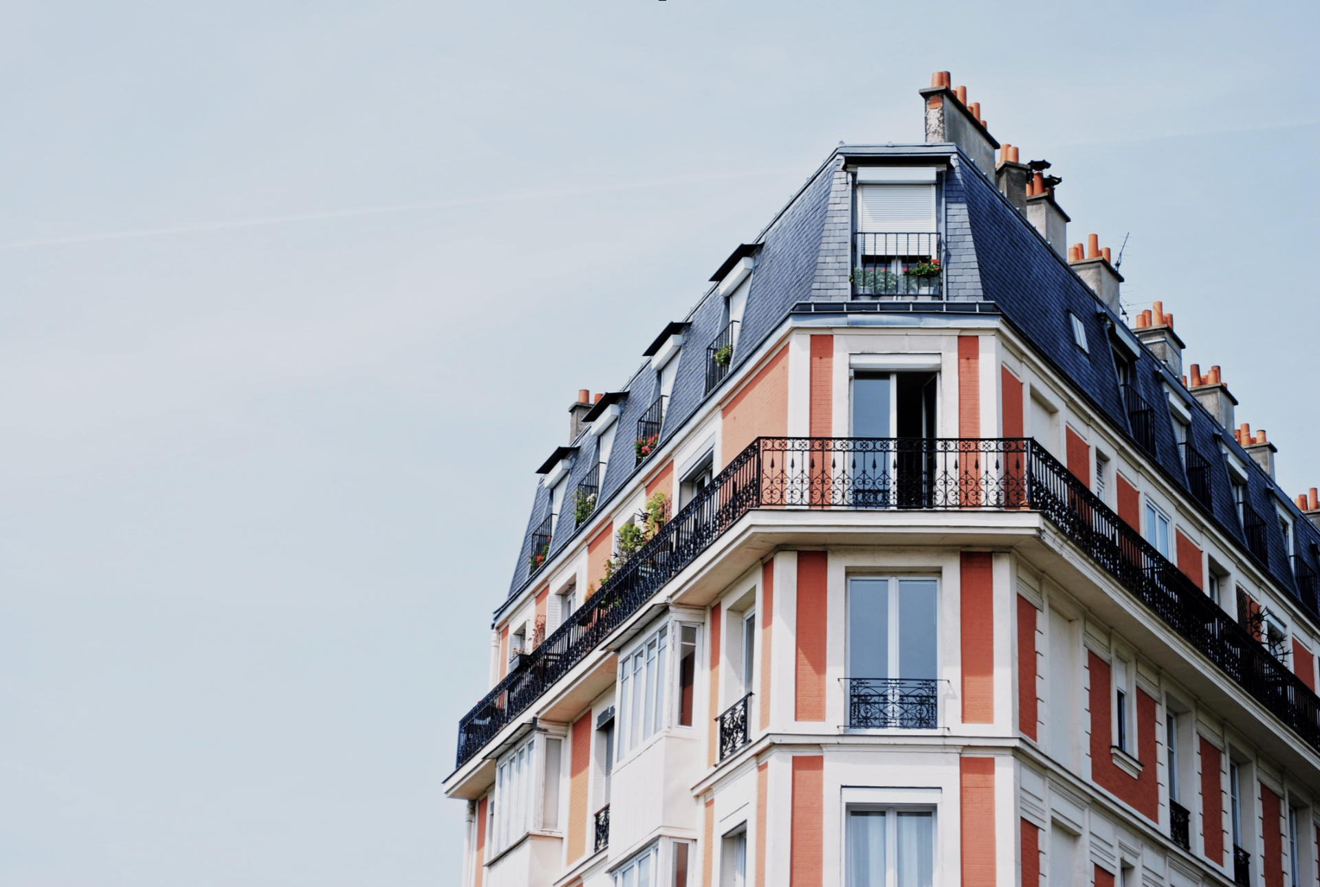 Classic European apartment building facade