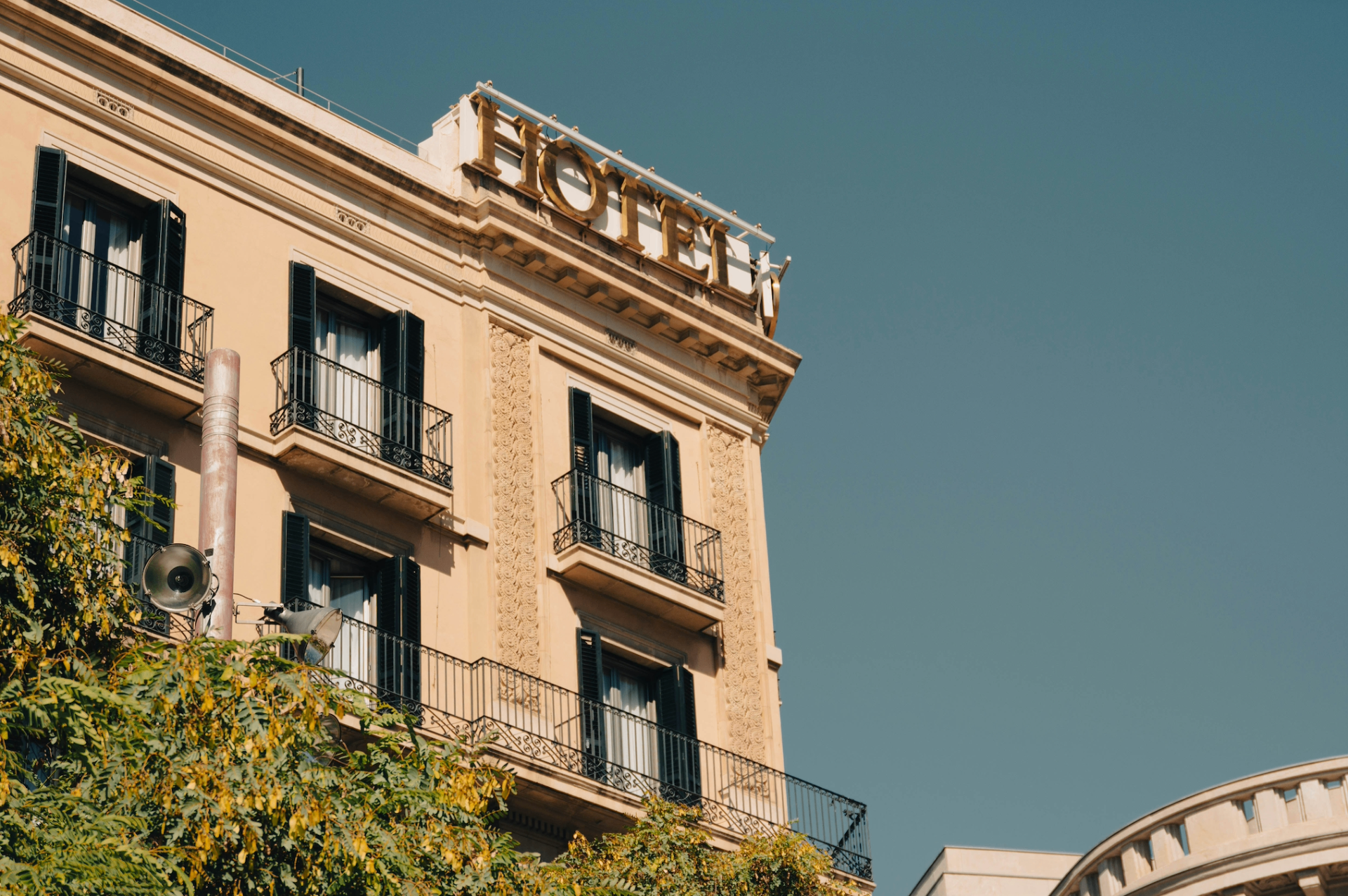 Classic hotel building facade